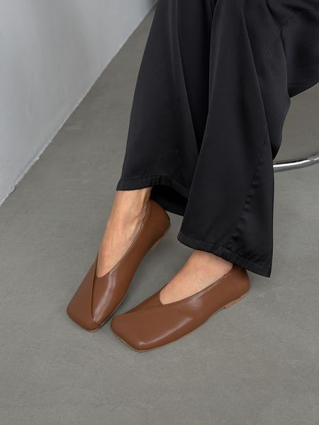 Жіночі балетки barefoot шкіряні руді gp-761-11589-37 фото