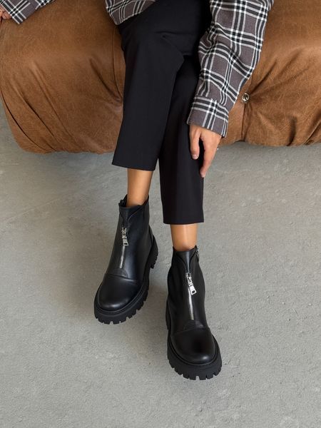 Зимові черевики NikArt шкіряні чорні gp-1129-11394-37 фото