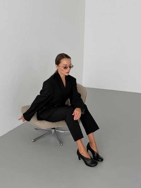 Туфлі з анатомічно-розширенним мисом Olli Shoes шкіряні чорні gp-1045-11075-39 фото