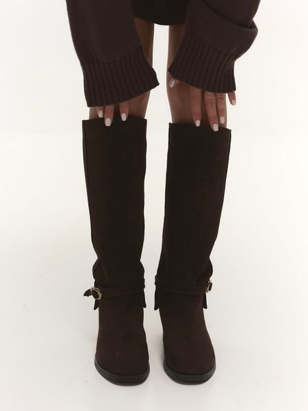 Жіночі чоботи Olli Shoes замшеві коричневі gp-490-11984-41 фото
