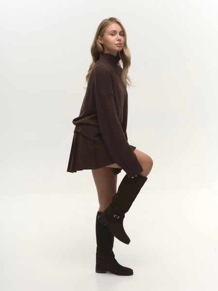 Жіночі чоботи Olli Shoes замшеві коричневі gp-490-11984-41 фото