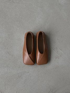 Жіночі балетки barefoot шкіряні руді gp-761-11589-37 фото